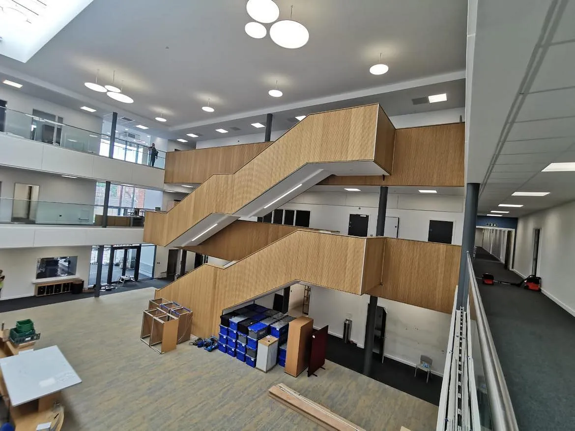 Paneling and staircase