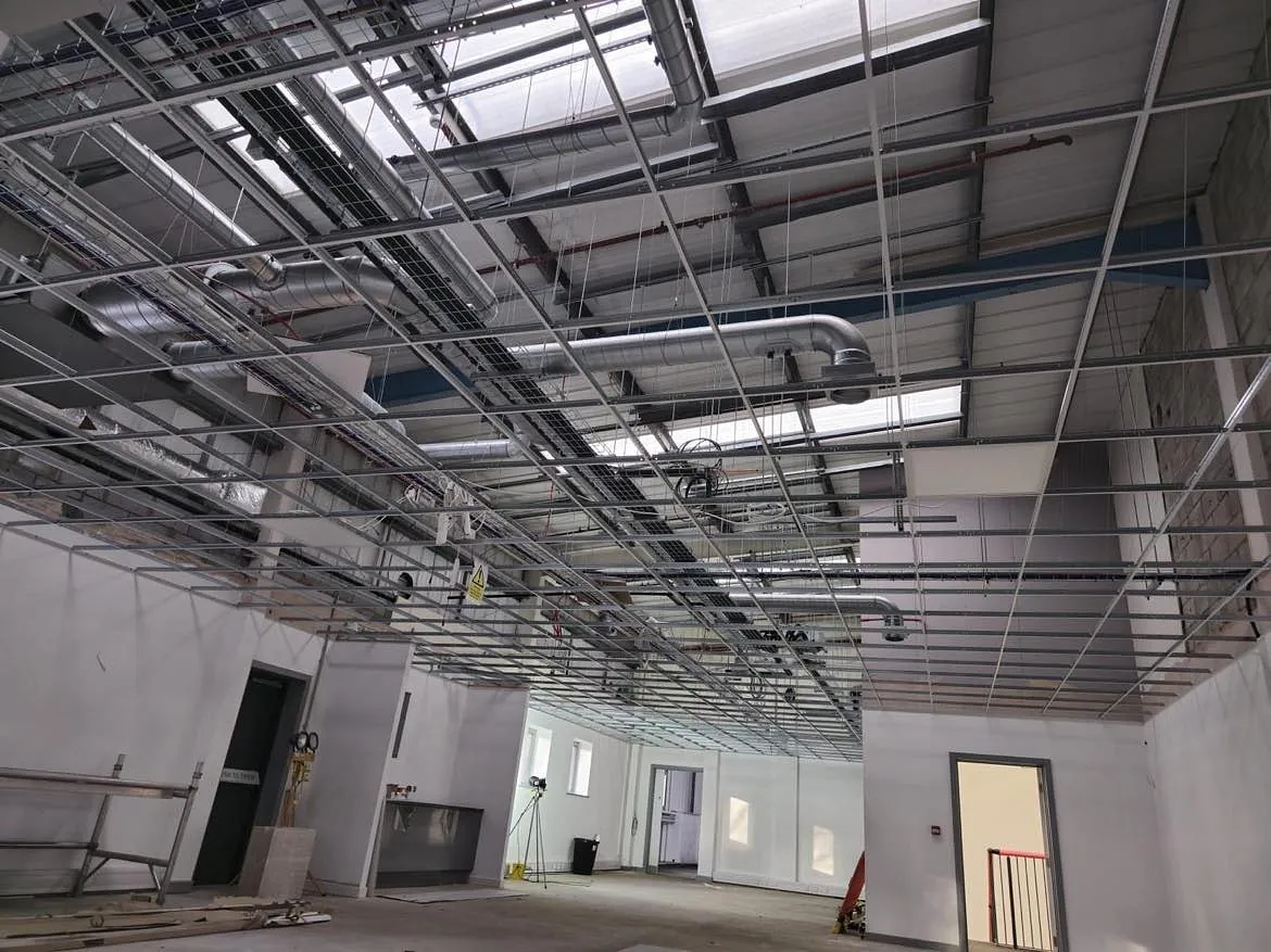 Interior plasterboarding